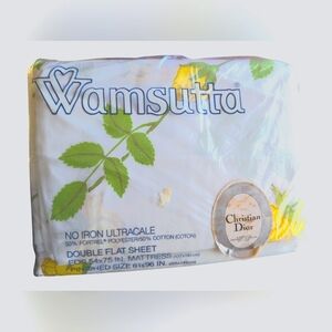 Wamsutta Christian Dior Floral Double Flat Sheet - Dior Rose Pattern